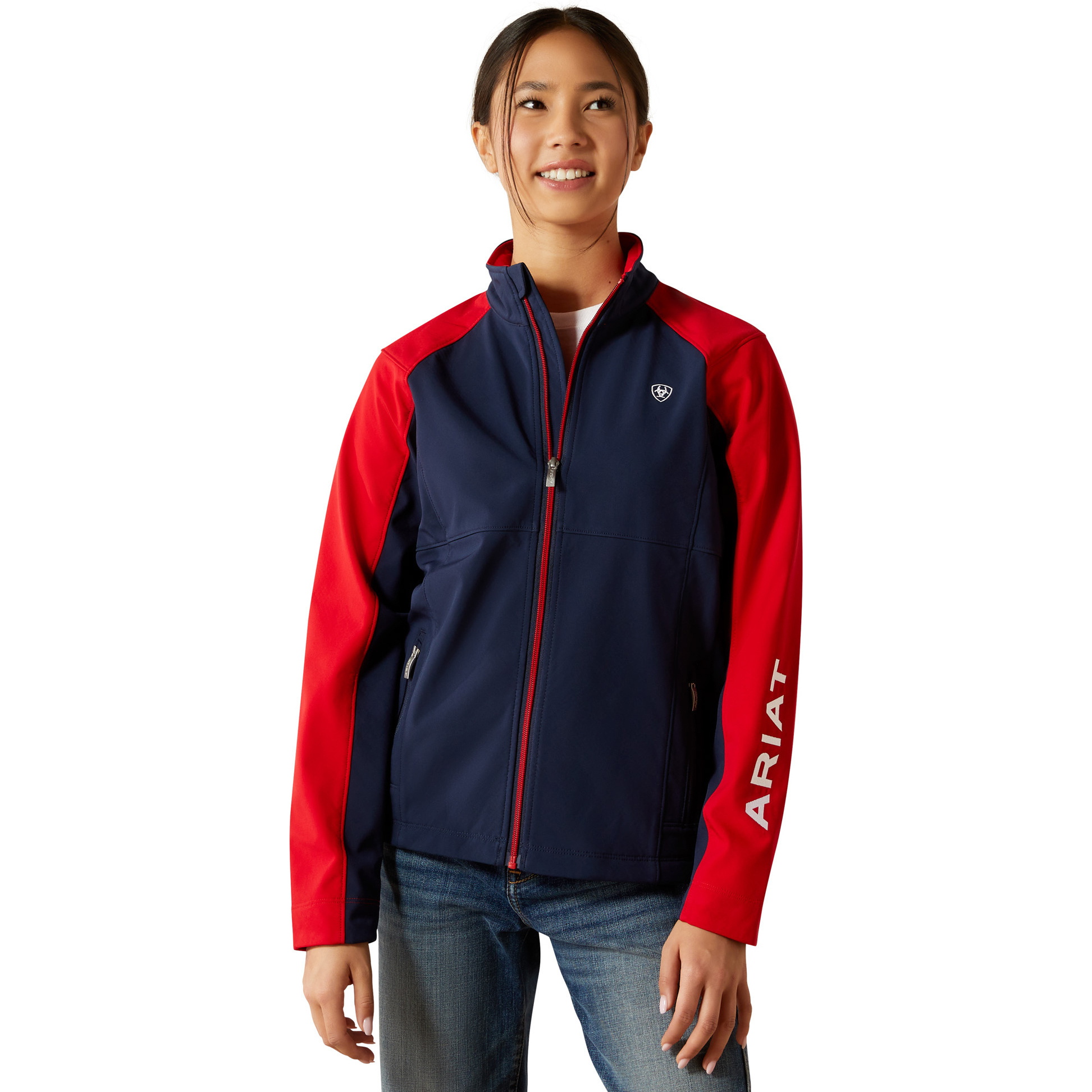 2025 Ariat Junior Team EQ Jacke 10062858 - Navy / Red
